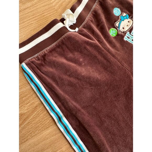 Y2k Hello Kitty Chocolate Brown Blue Tracksuit Jacket & Bottoms Girls 14/16 - Picture 15 of 15